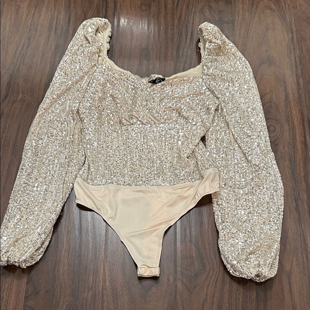 Windsor Gold Sequin Bodysuit